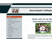 Tablet Screenshot of bauernkapelle-trillfingen.de
